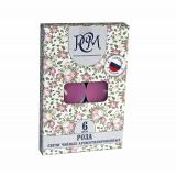 Свечи чайные ароматические &quot;Роза&quot; (6 шт.)