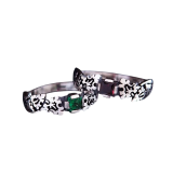 Серебряное кольцо &quot;Кельтский плющ&quot; с квадратным гранатом