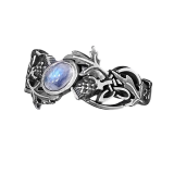 Серебряное кольцо &quot;Колдунья Калех&quot; с лунным камнем