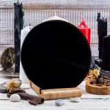 Зеркало из черного стекла, круглое, 15 см