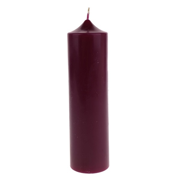 

Свеча-колонна 22 см пурпурная