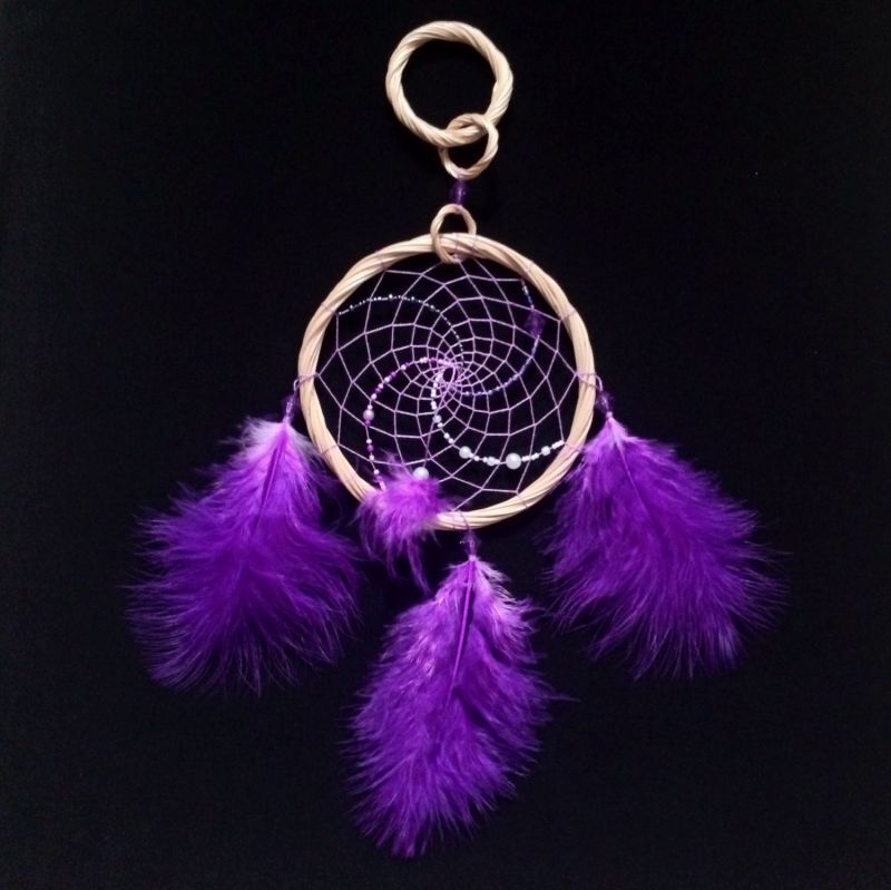 

Ловец снов с одним кольцом "Фиолетовое правосудие", диаметр 14 см