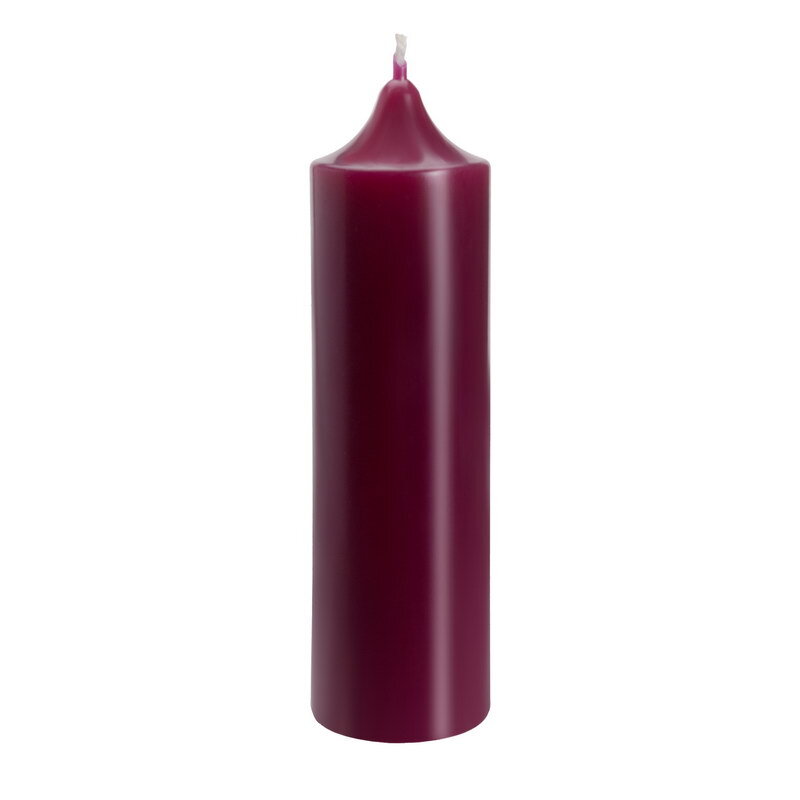 

Свеча-колонна 14 см пурпурная