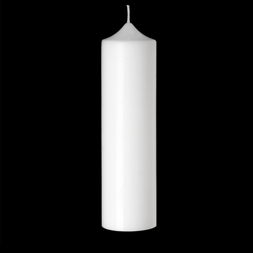 

Свеча-колонна 22 см белая