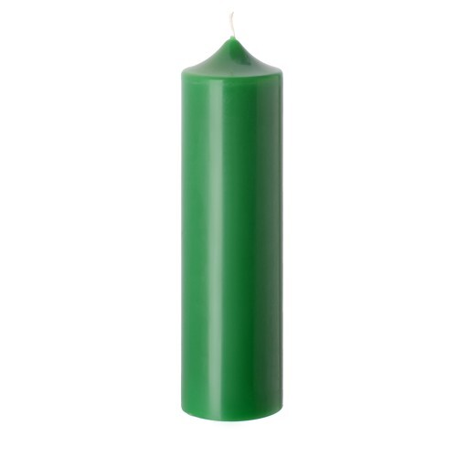 

Свеча-колонна 22 см зеленая