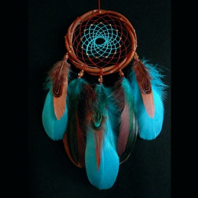 

Ловец снов с одним кольцом "Индейское лето", диаметр 11 см