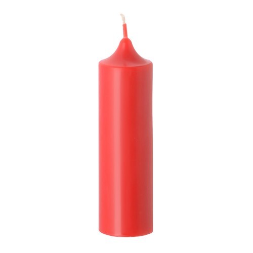 

Свеча-колонна 14 см красная