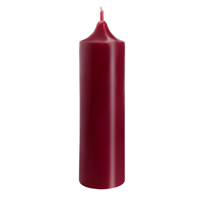 

Свеча-колонна 14 см рубиново-красная