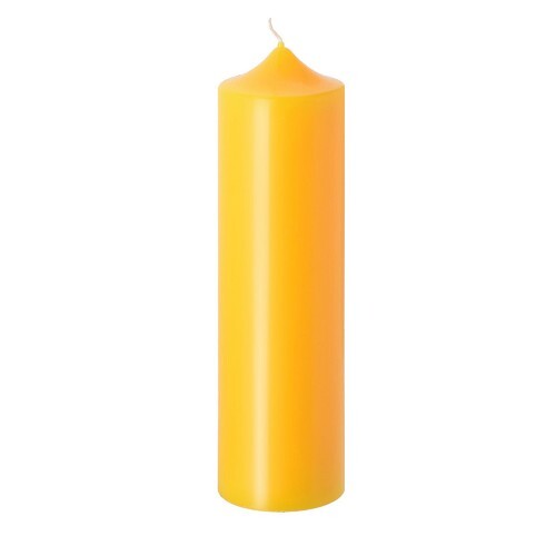

Свеча-колонна 22 см желтая