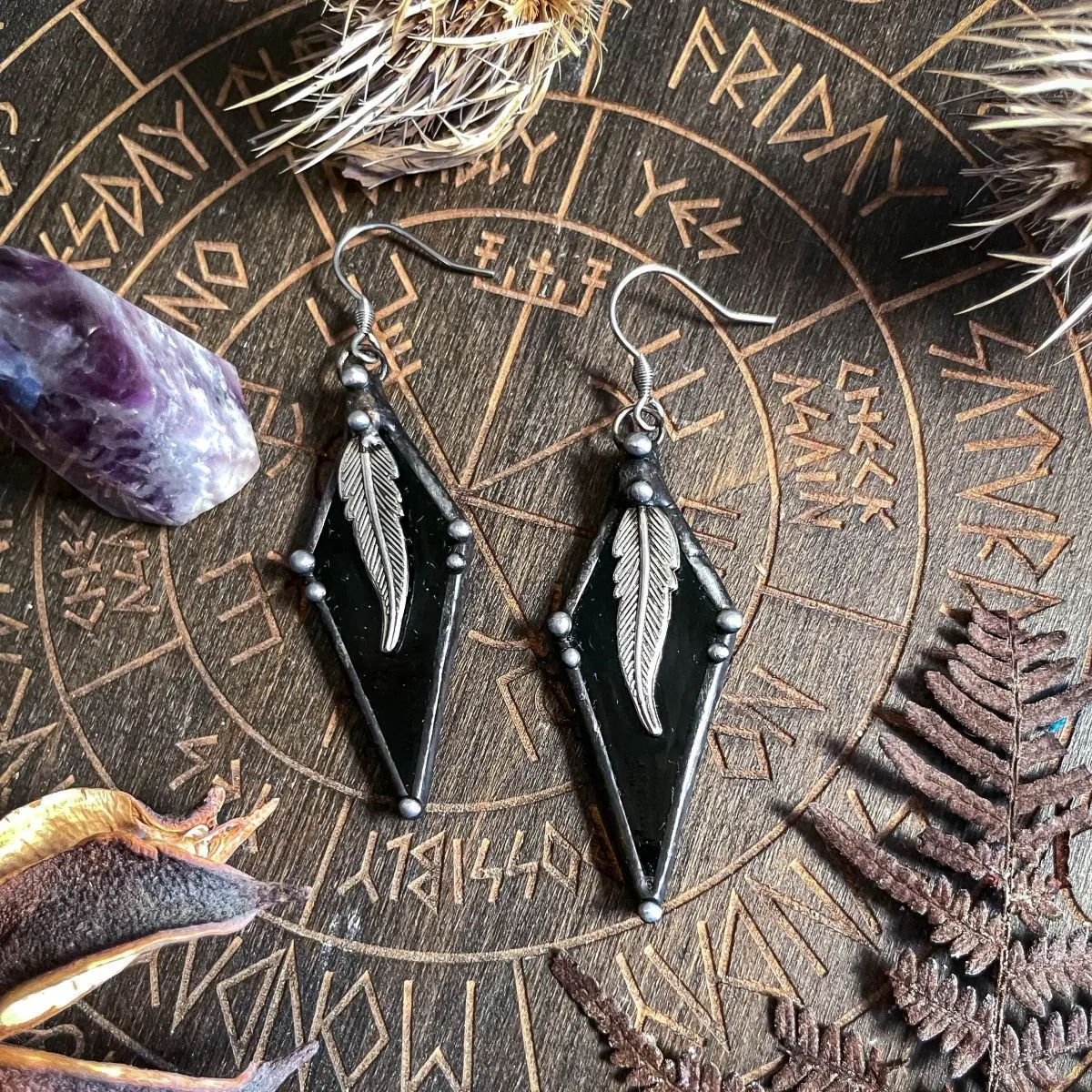 Серьги "Темные небеса"