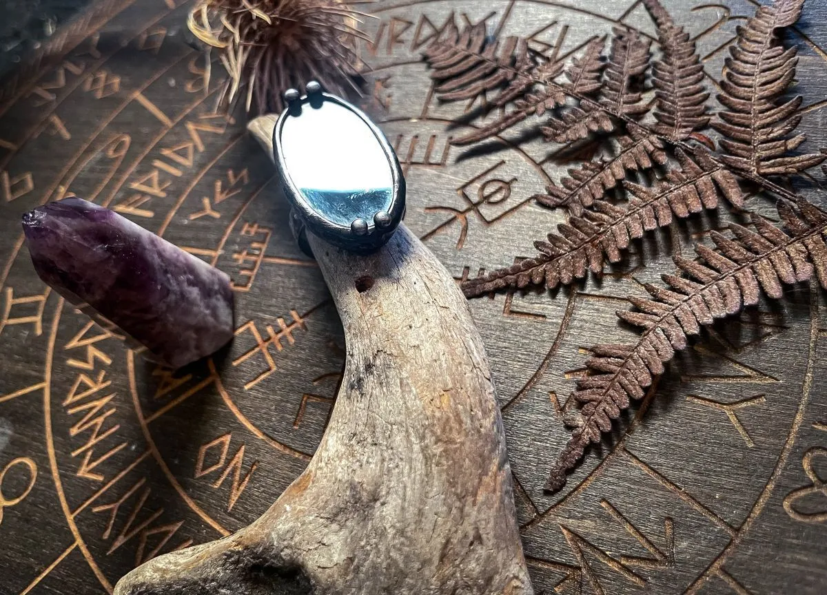 Кольцо "Черное зеркало"