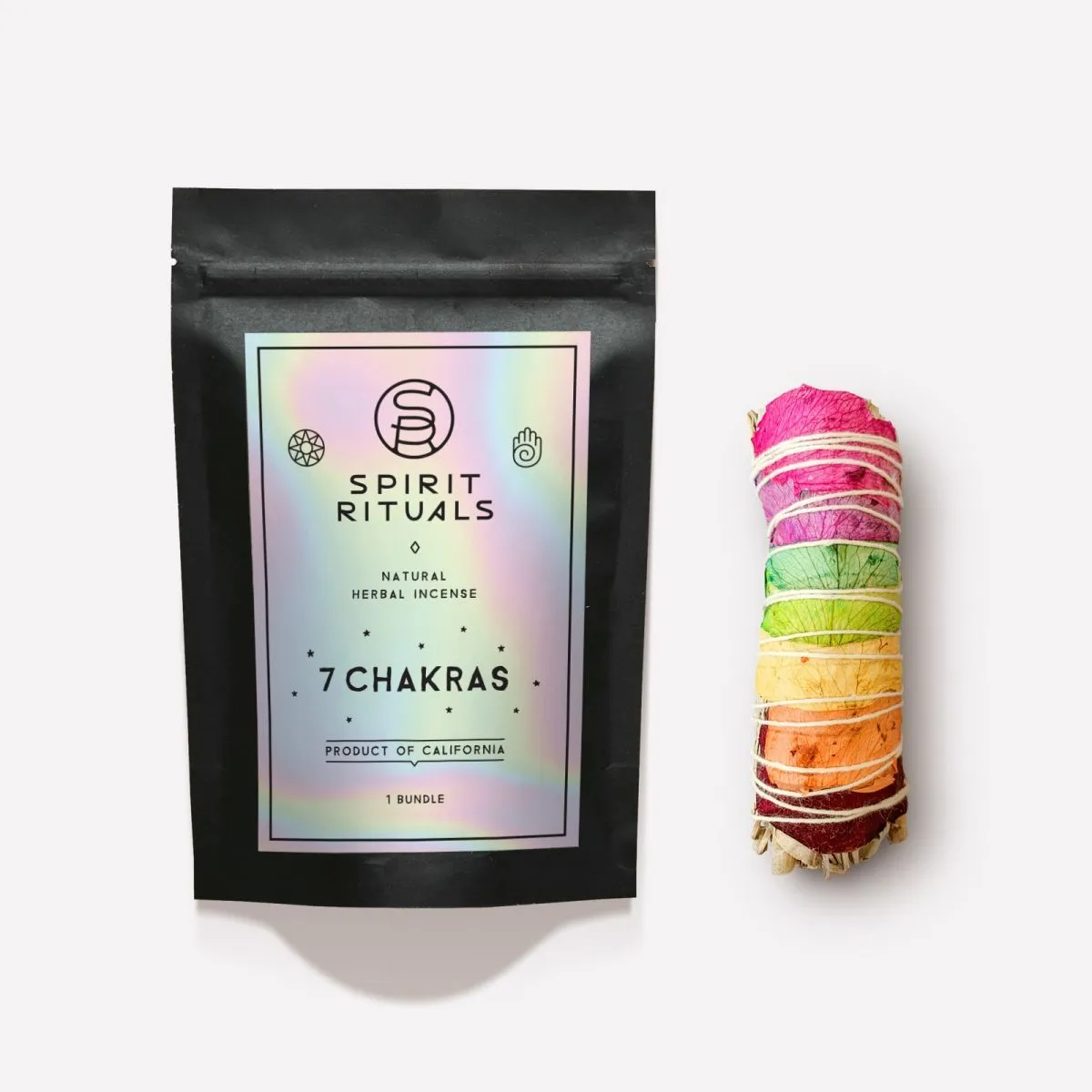 Калифорнийский белый шалфей "7 Чакр" с лепестками роз