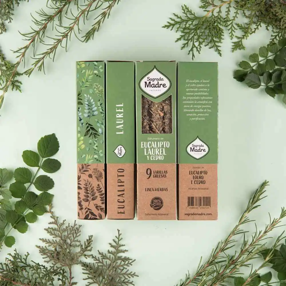 Благовония Sagrada Madre "Эвкалипт, лавр и кедр" (серия Herbs & Flowers)