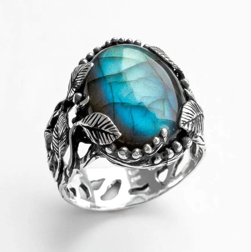 Кольцо "Бохо", лабрадор, р.18