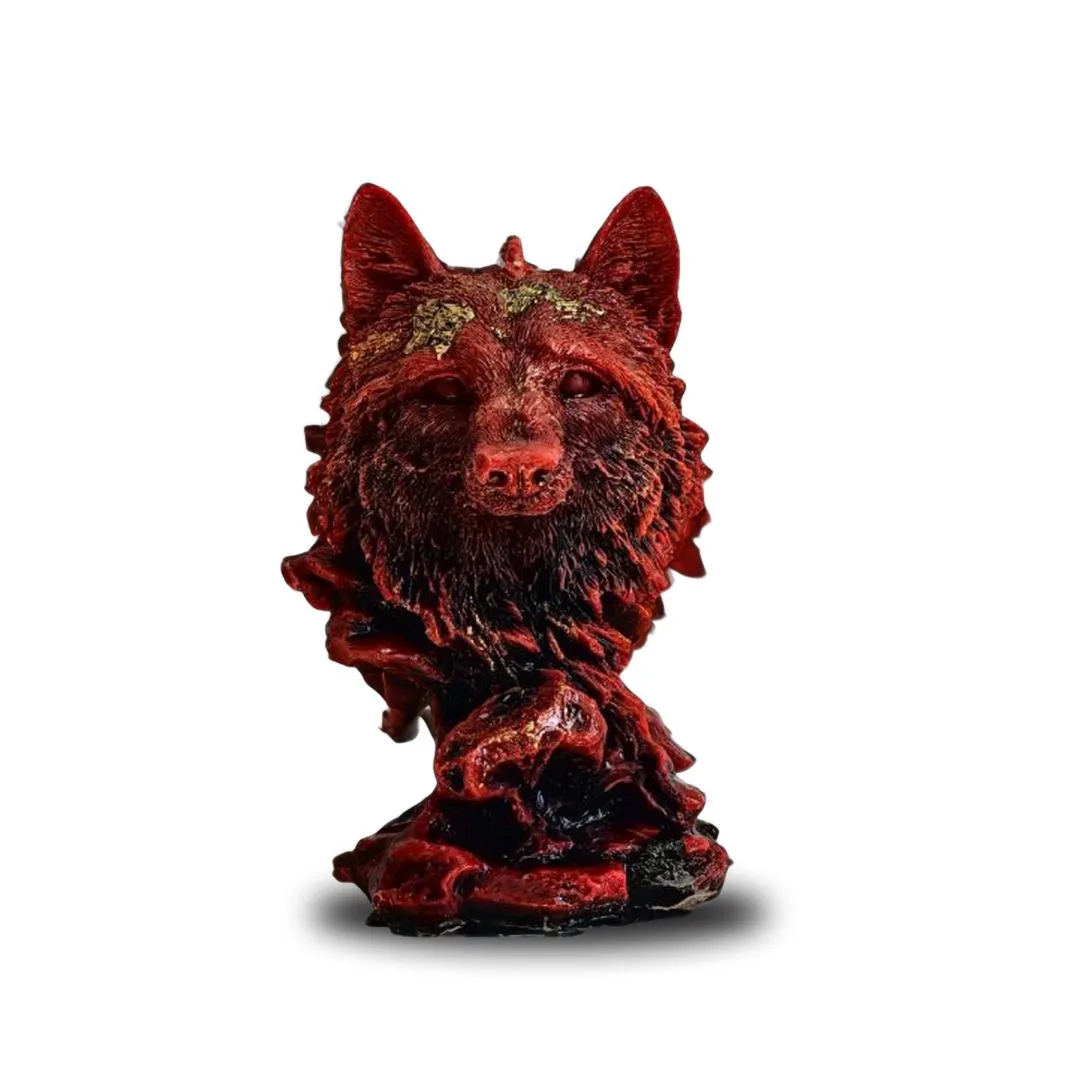 Свеча "Рубиновая Волчица – Поиск любимого и создание семьи"