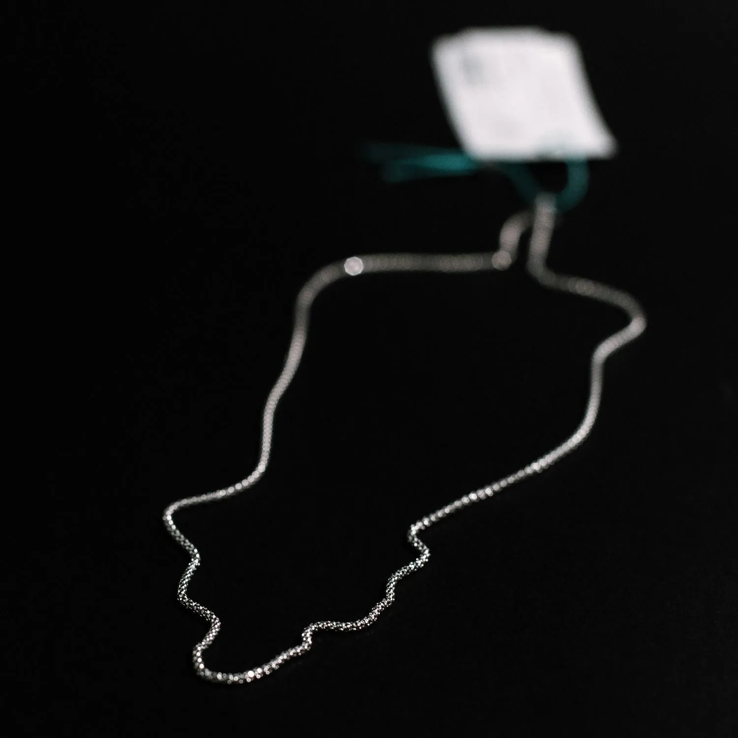 Серебряная цепочка, плетение кореана ("попкорн")