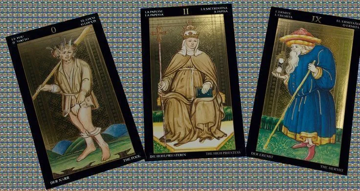 Золотое Таро Висконти, Старшие арканы (Golden Visconti Tarot)