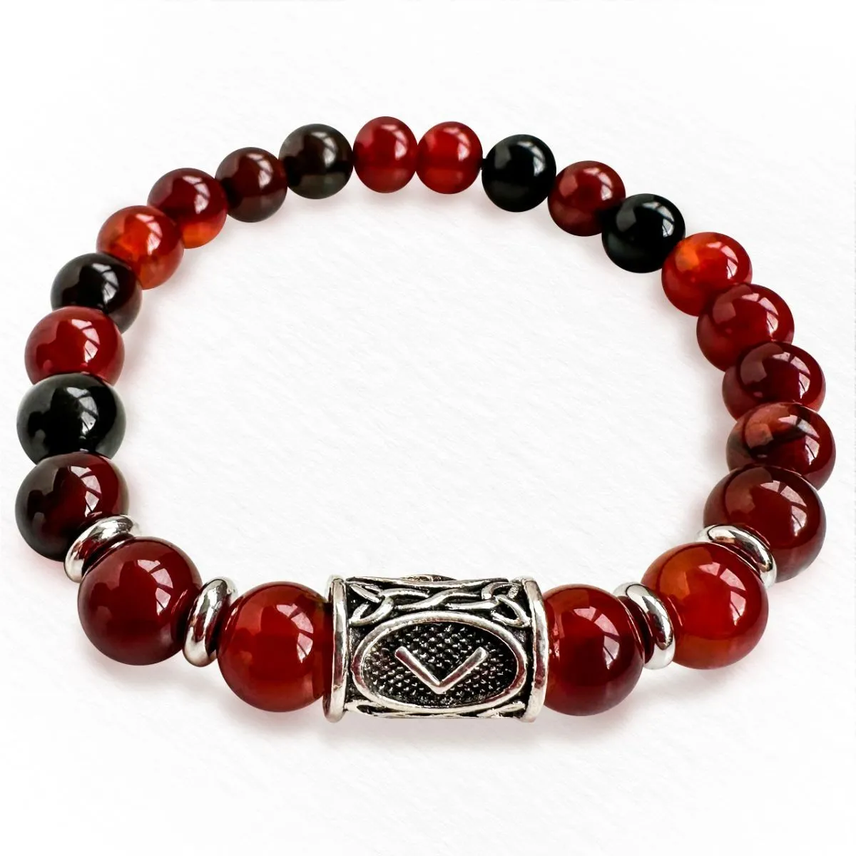 Браслет-талисман с руной Кано "Найди свой путь" из красного агата