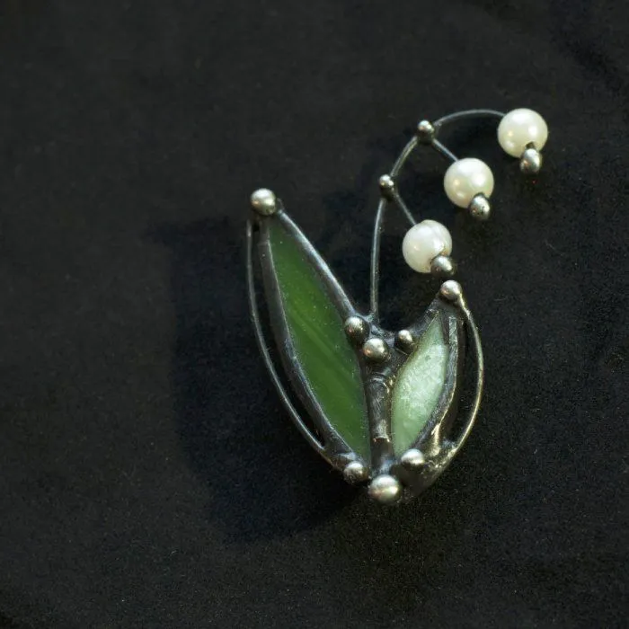 Брошь "Ландыши"