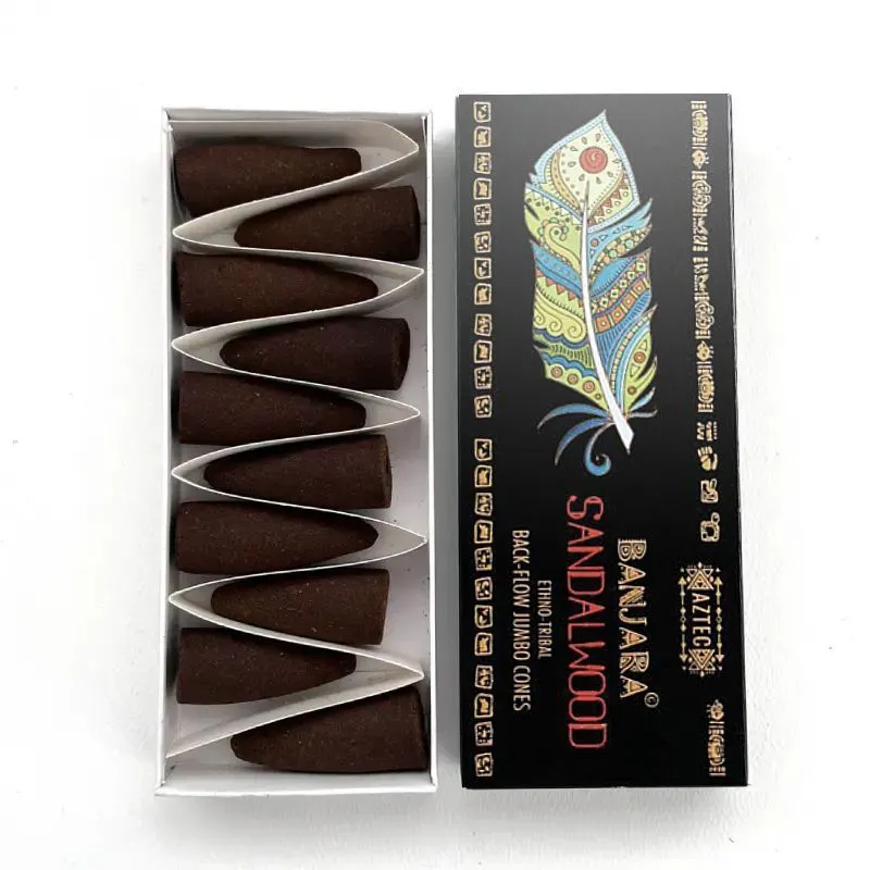 Благовония-конусы "Сандал" BACK FLOW CONES Sandalwood