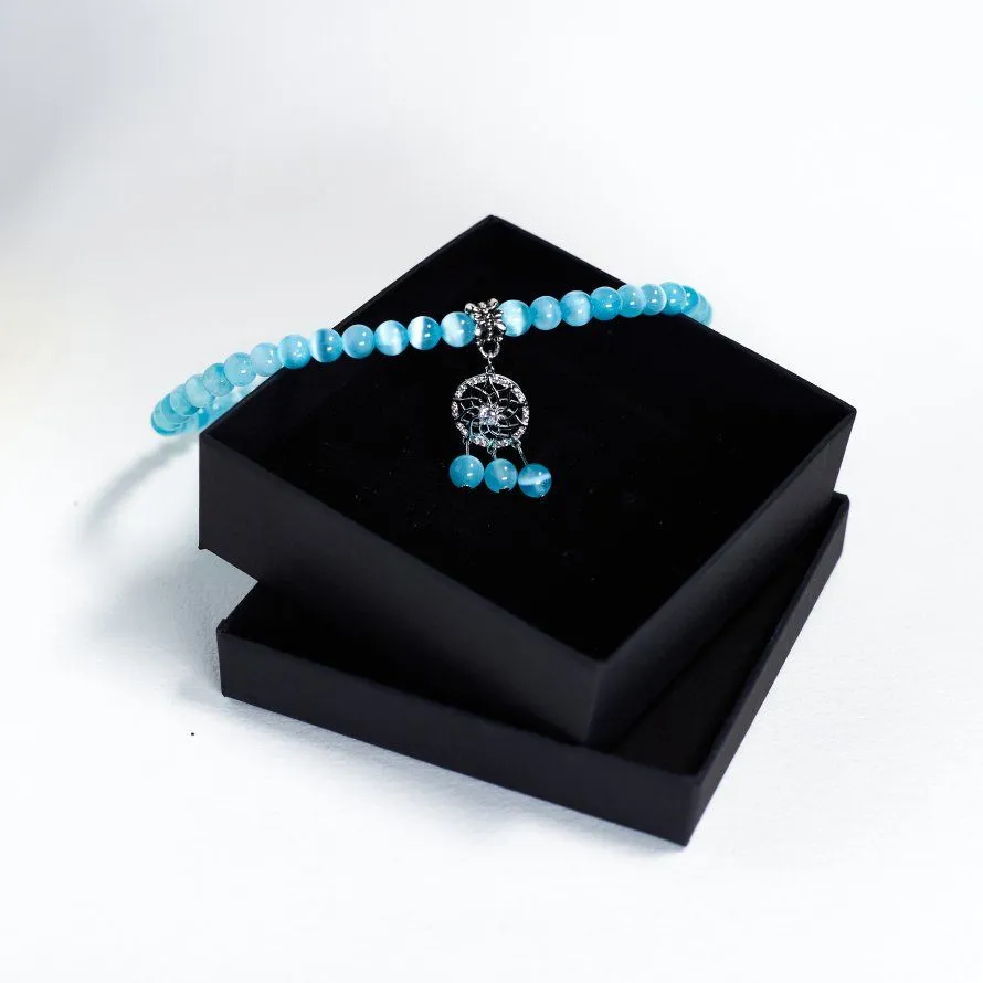 Чокер "Океан Луны", бирюзовый селенит