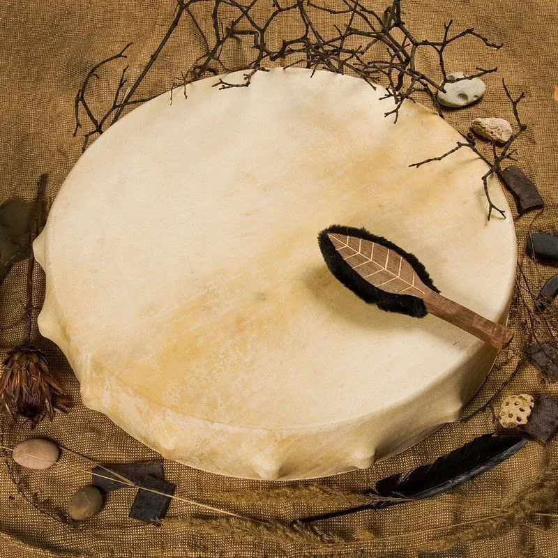 Бубен "Голос предков" большой, с колотушкой