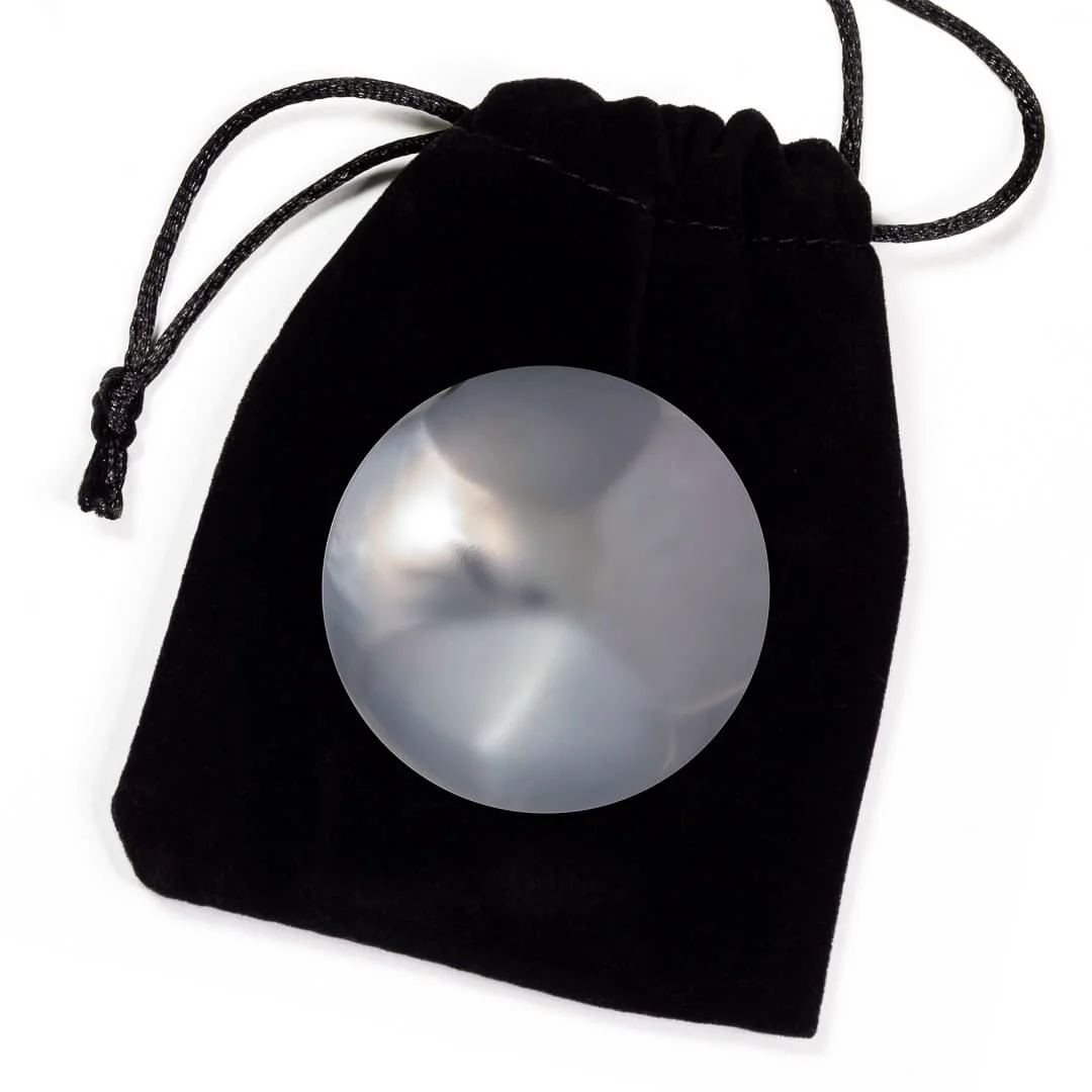 Шаманское зеркало "Шепот и тайны лунной росы", 4,5 см, серебристое