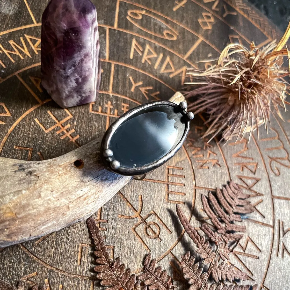 Кольцо "Черное зеркало"