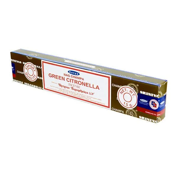 Благовония Satya Green Citronella "Зеленая цитронелла" 15 гр. (серия Nag Champa)