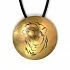 Шаманское зеркало "Дух Льва", 4,5 см, золотистое