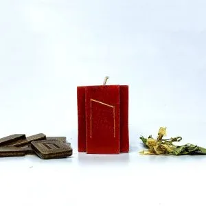 Свеча-крест руническая свеча с травами