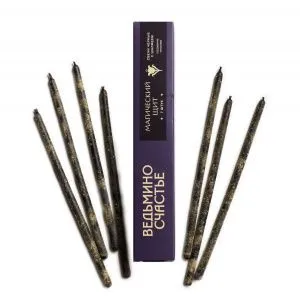 Набор свечей восковых черных